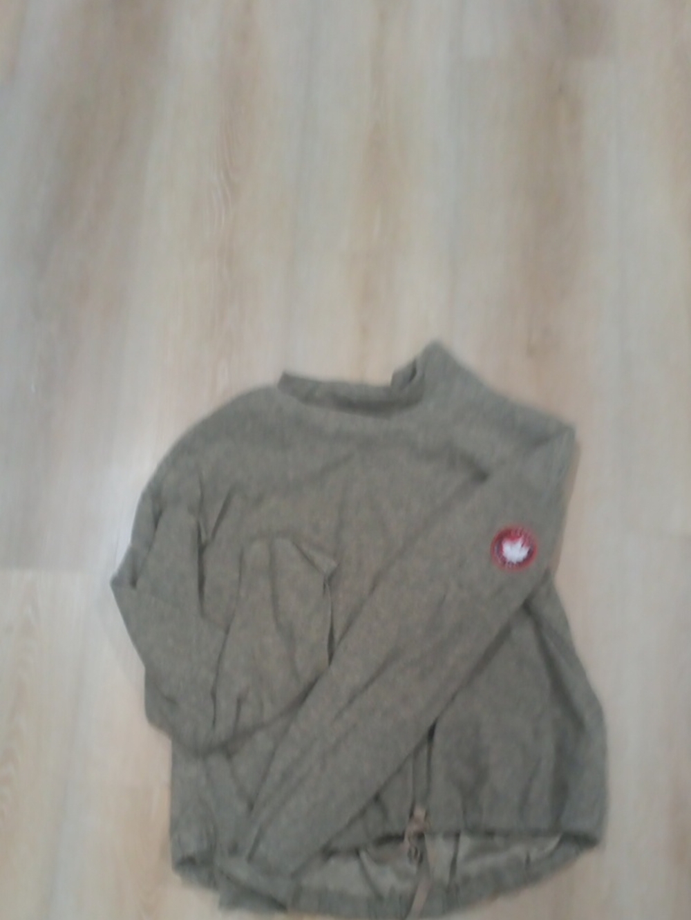 Women's Long Sleeve Crewneck Top in Olive Green